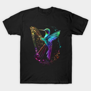 Holographic Hummingbird Harpist T-Shirt